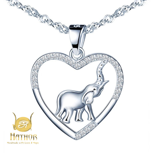 925 Sterling Silver Elephant Necklace