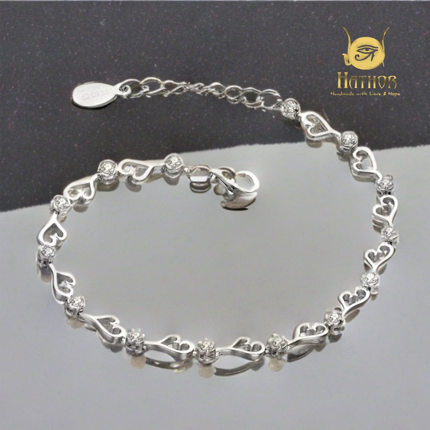 925 Sterling Silver Heart Bracelet