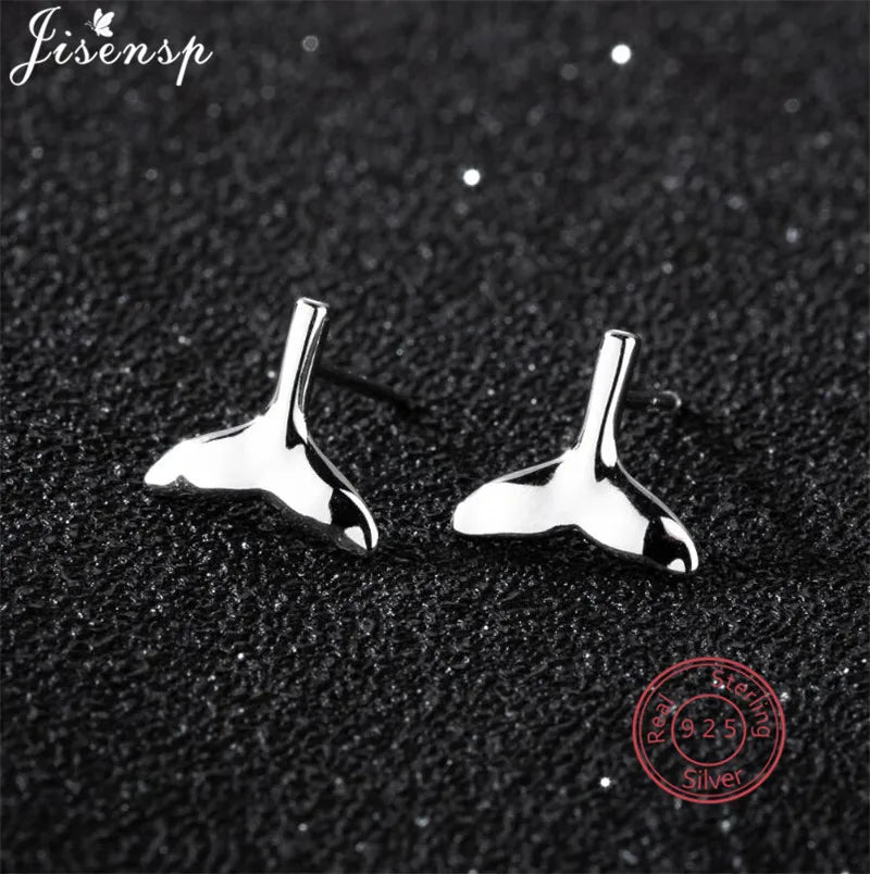 100% 925 Sterling Silver Earrings for Women Jewelry Fashion Feather Face Flower Bird Stud Earrings Girls Gift pendientes