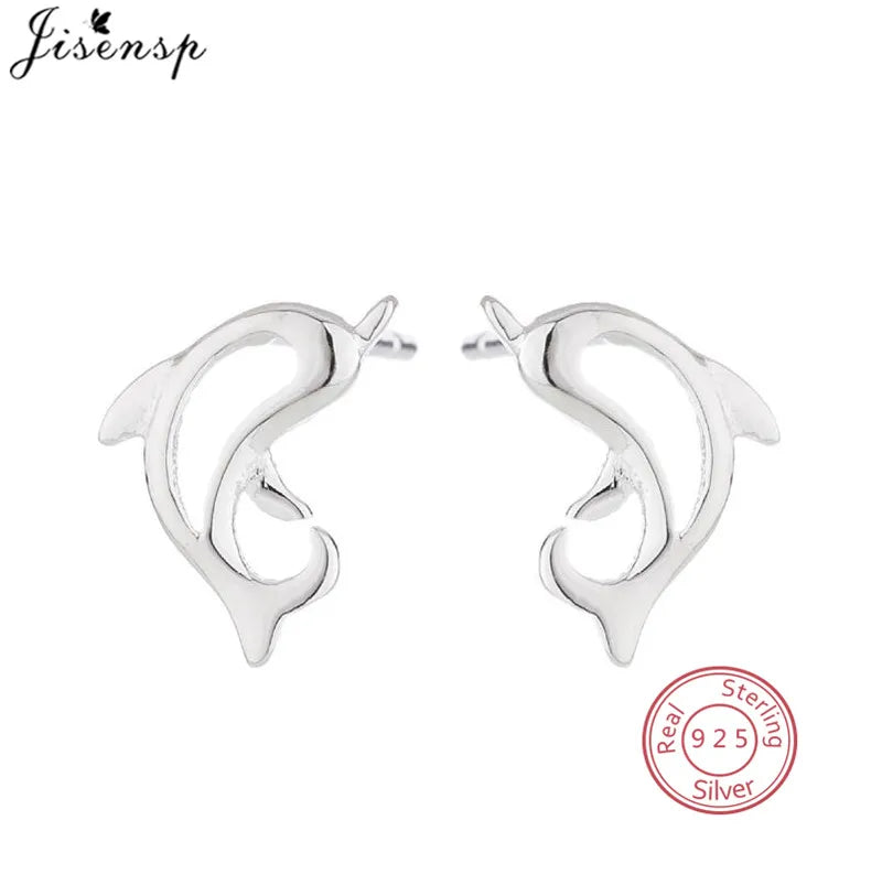 100% 925 Sterling Silver Earrings for Women Jewelry Fashion Feather Face Flower Bird Stud Earrings Girls Gift pendientes