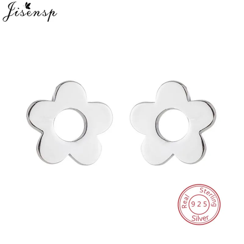 100% 925 Sterling Silver Earrings for Women Jewelry Fashion Feather Face Flower Bird Stud Earrings Girls Gift pendientes