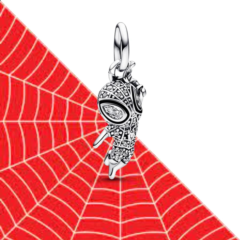 Genuine 925 Sterling Silver Spiderman Charm Plata De Ley for Pandora Original Bracelet DIY Jewelry Making Best Selling Gifts