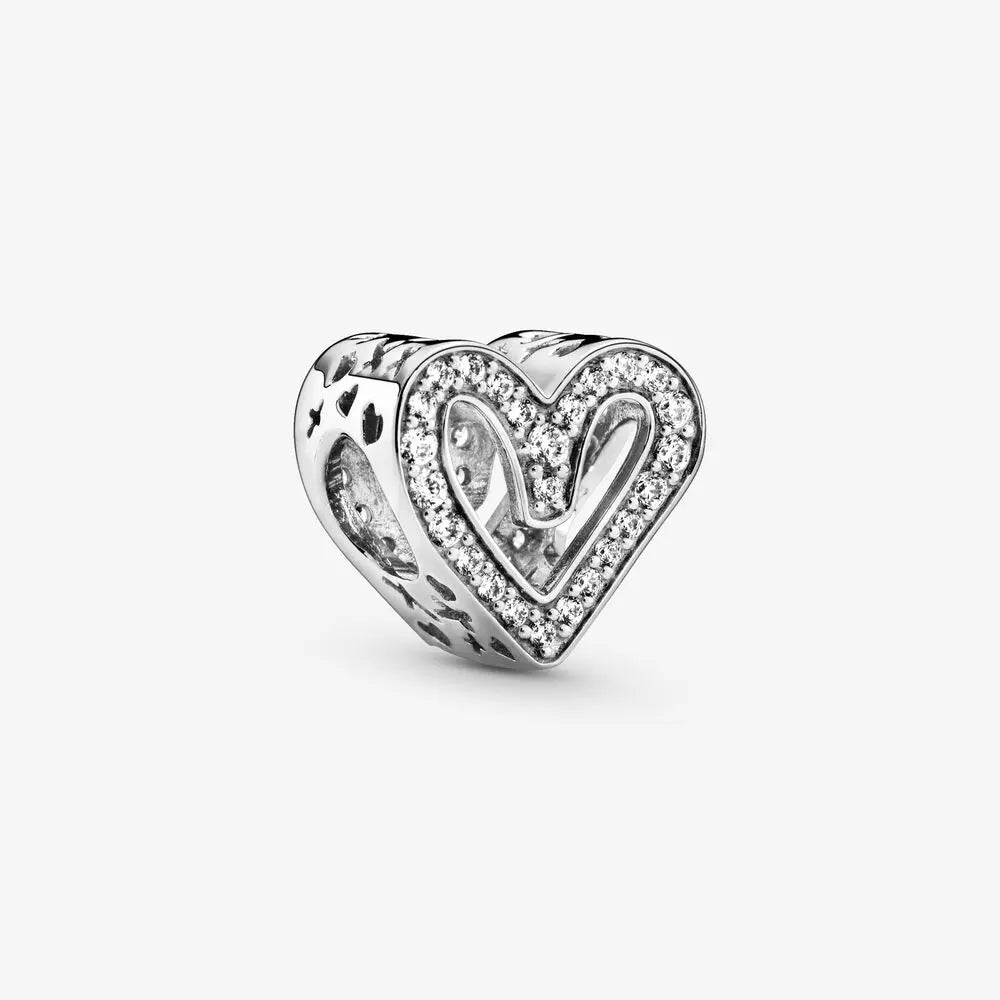 New 925 Sterling Silver Valentine's Day Love Wedding Bride Pendant Bead Diy Fit Original Pandora Charm Bracelet Women Jewel