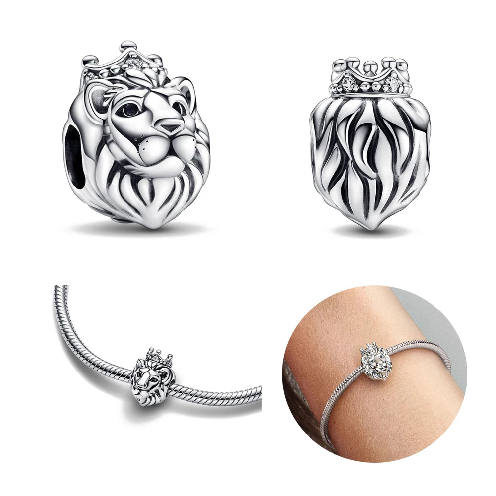 New 925 Sterling Silver Panda Eagle turtle worm birdi Pendant Charm Bead fit Original Pandora Bracelet Trinket DIY Women Jewelry