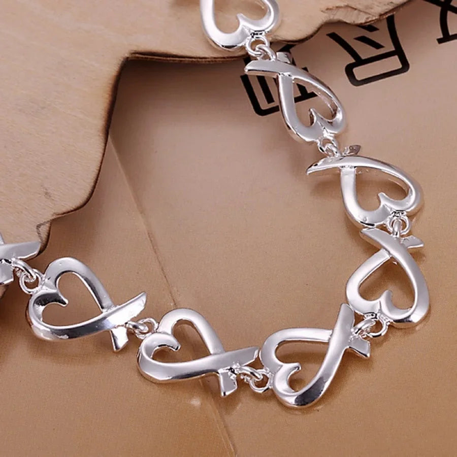 925 Sterling Silver Bracelets for Women Wedding Lady Cute Noble Pretty Jewelry Fashion Nice Chain Hot Gifts