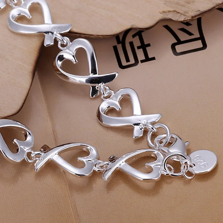 925 Sterling Silver Bracelets for Women Wedding Lady Cute Noble Pretty Jewelry Fashion Nice Chain Hot Gifts