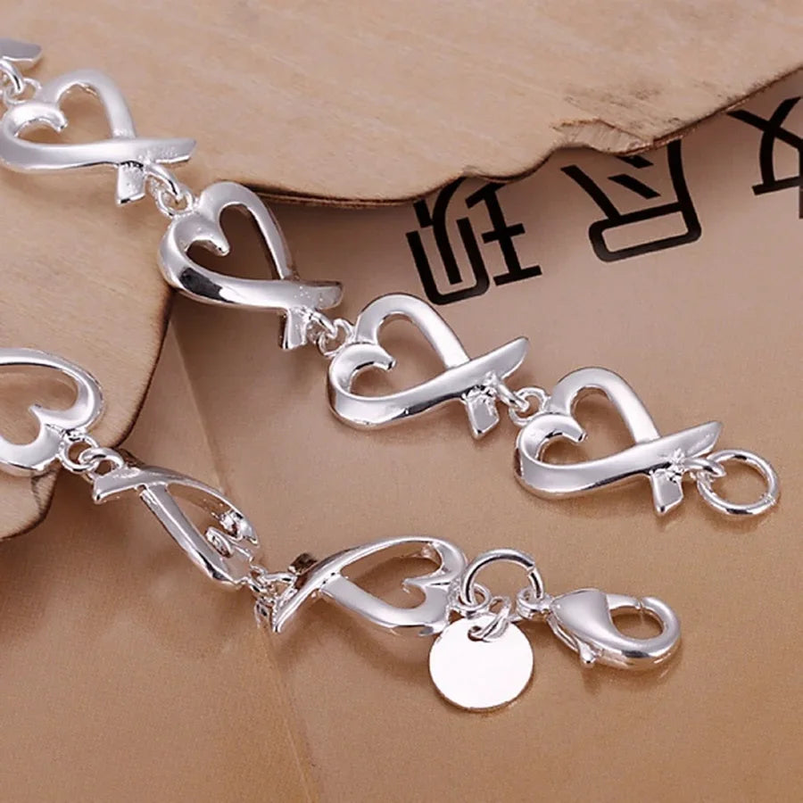 925 Sterling Silver Bracelets for Women Wedding Lady Cute Noble Pretty Jewelry Fashion Nice Chain Hot Gifts