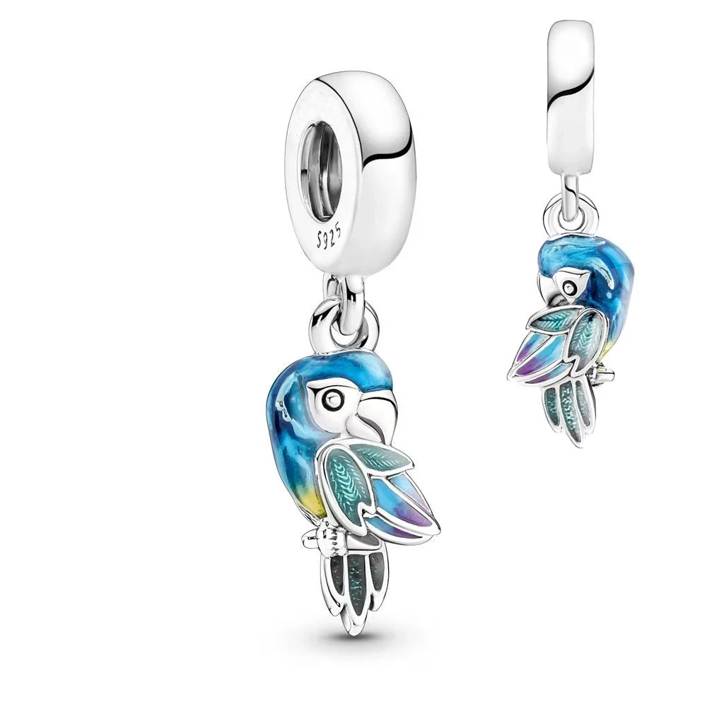 New 925 Sterling Silver Hummingbirds and swallows Pendant Charm Bead fit Original pendant Bracelet Trinket DIY Women Jewelry