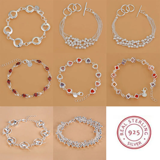 New 925 Sterling Silver Bracelet Bead High Quality Romance Chain For Women Fashion Engagement Party Wedding Jewelry Gift