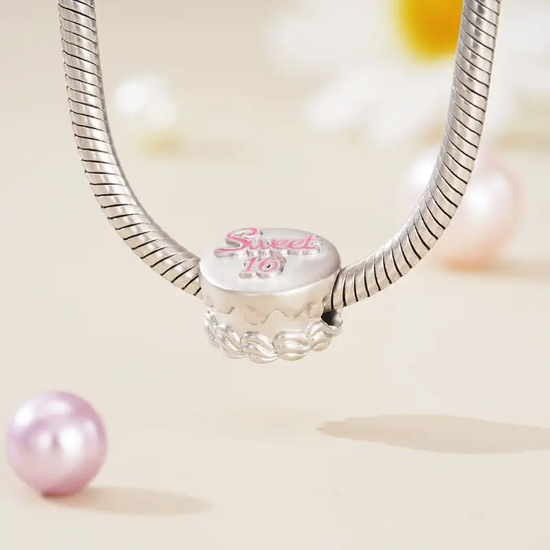 New 925 Sterling Silver Happy Birthday Cake Hot Air Balloon Charms Beads Fit Original Pandora Bracelet DIY Fashion Woman Jewelry